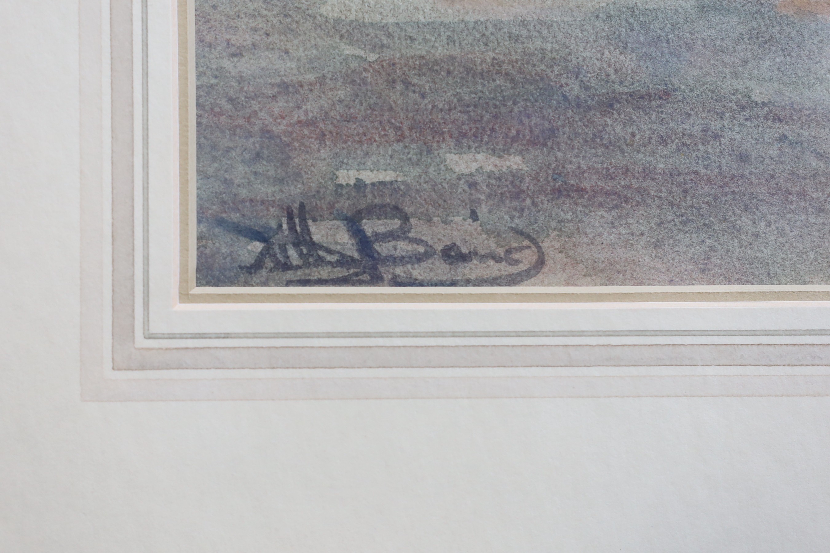 Nathaniel Hughes John Baird (1865-1935), 'Heavy Going', watercolour, 26 x 52cm